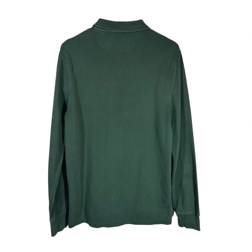 J.CREW Oarsman Men's XS Green Long Sleeve Polo Vintage Inspired